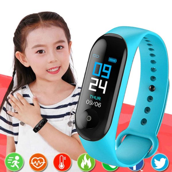⁦M4 Wristwatch Fitness Color Screen Smart Sport Bracelet Activity Running Tracker Heart Rate For Children Men Women Watch Hours⁩ - الصورة ⁦5⁩