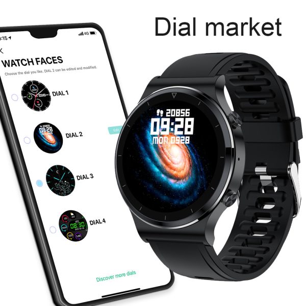 ⁦New Bluetooth Call Smart Watch Men S-600 IP68 Waterproof Full Touch Screen Sports Fitness Smartwatch Custom Face For Android IOS⁩ - الصورة ⁦3⁩