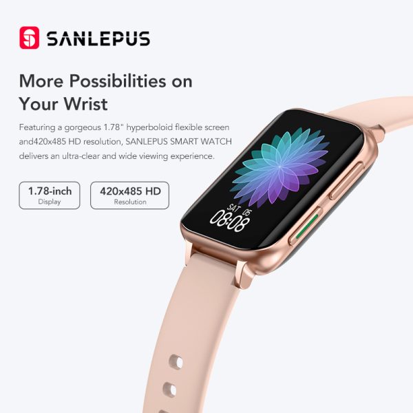 ⁦SANLEPUS 2021 Smart Watch Men Women Waterproof Watches Dial Call Smartwatch MP3 Player For OPPO Android Apple Xiaomi Huawei⁩ - الصورة ⁦5⁩