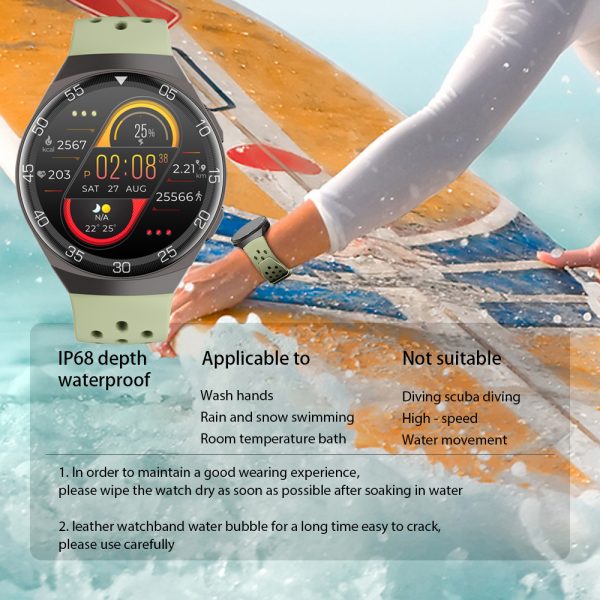 ⁦SENBONO IP68 Waterproof Men Smart Watch Sports Fitness Tracker DIY dials BT5.0 Women Smartwatch for IOS Android Huawei Xiaomi⁩ - الصورة ⁦4⁩