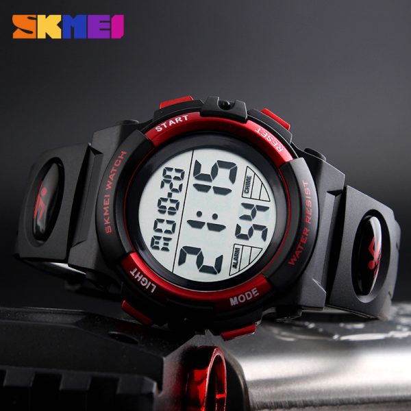⁦SKMEI Brand Children Watches LED Digital Multifunctional Waterproof Wristwatches Outdoor Sports Watches for Kids Boy Girls⁩ - الصورة ⁦2⁩
