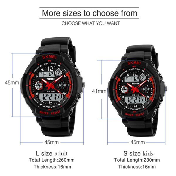 ⁦SKMEI Kids Watches Anti-Shock 5Bar Waterproof Outdoor Sport Children Watches Fashion Digital Watch Relogio Masculino 0931 1060⁩ - الصورة ⁦6⁩