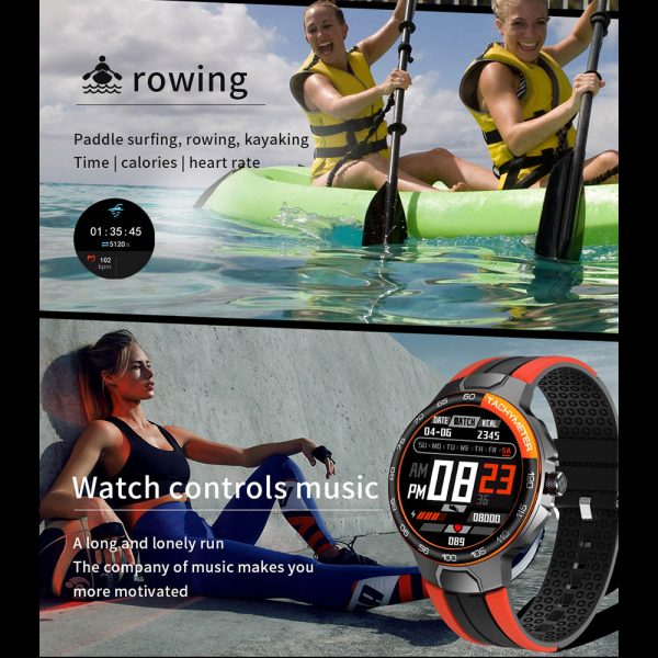 ⁦Smart Watch Men Women IP68 Waterproof Bluetooth 5.0 24 Exercise Modes Smartwatch E1-5 Heart Rate Monitoring for Android Iosr A⁩ - الصورة ⁦5⁩