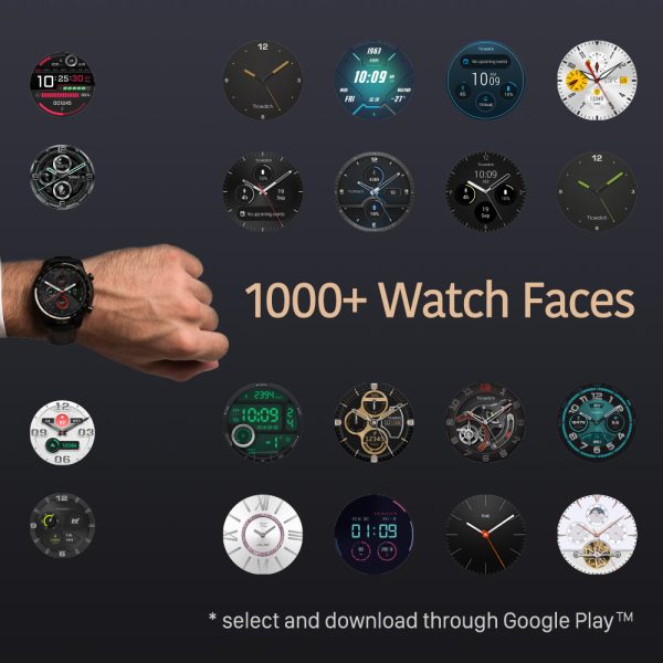 ⁦TicWatch Pro 3 GPS Wear OS Smartwatch Men's Sports/Smart Watch Dual-layer Display Snapdragon Wear 4100 8GB 3 to 45 Days Battery⁩ - الصورة ⁦3⁩