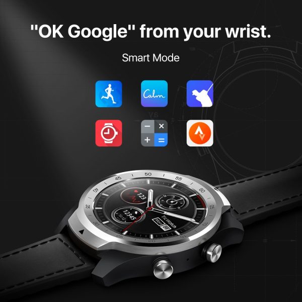 ⁦TicWatch Pro 512Mb Smart Watch Men‘s Watch Wear OS for iOS Android NFC Payment Built in GPS Waterproof Bluetooth Smartwatch⁩ - الصورة ⁦3⁩