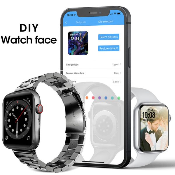 ⁦W37 Pro Smartwatch Men Women Smart Watch 2021 wireless charger Bluetooth Call Custom Dial better than for Apple Watch Iwo DT100⁩ - الصورة ⁦5⁩