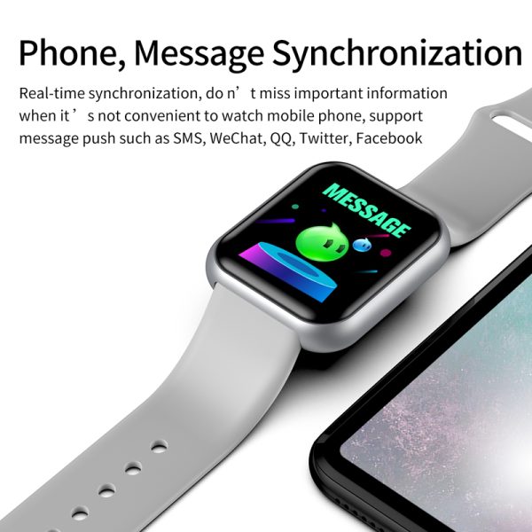 ⁦Wrist Watch Fitness Y68 Color Screen Smart Sport Bracelet Tracker Heart Rate For Children Men⁩ - الصورة ⁦2⁩