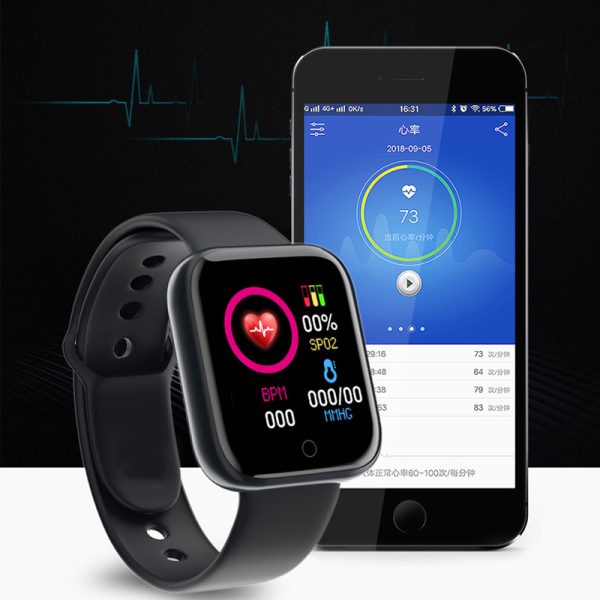 ⁦Wristwatch Fitness Y68 Color Screen Smart Sport Bracelet⁩ - الصورة ⁦3⁩