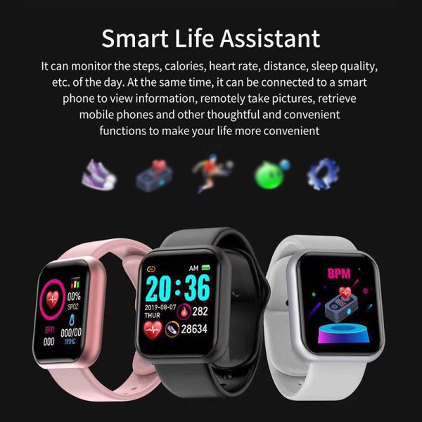 ⁦Wristwatch Fitness Y68 Color Screen Smart Sport Bracelet⁩ - الصورة ⁦5⁩