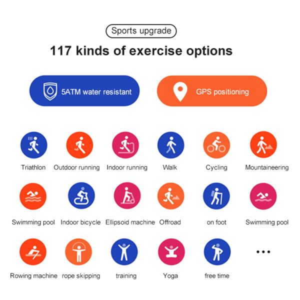 ⁦Xiaomi Mi Watch Global Version SmartWatch Blood Oxygen GPS Bluetooth Fitness Heart Rate Monitor 5ATM Waterproof Mi Smart Watch⁩ - الصورة ⁦4⁩