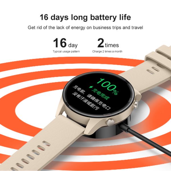 ⁦Xiaomi Mi Watch Global Version SmartWatch Blood Oxygen GPS Bluetooth Fitness Heart Rate Monitor 5ATM Waterproof Mi Smart Watch⁩ - الصورة ⁦5⁩